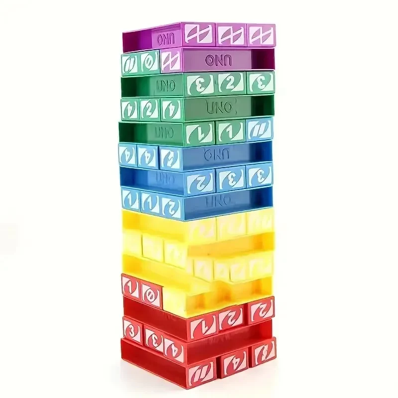 UNO Stacko-spel Stapelen Kleurtoren Familiefeest Interactieve ouder-kind puzzel Bordspel Kinderen Bouwen Tekenen Leren speelgoed