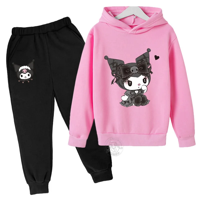 New Kids Kulomi Kids set 3-14 years old creative print fashion casual girls hoodie + Sweatpants set boys kids sweatshirt