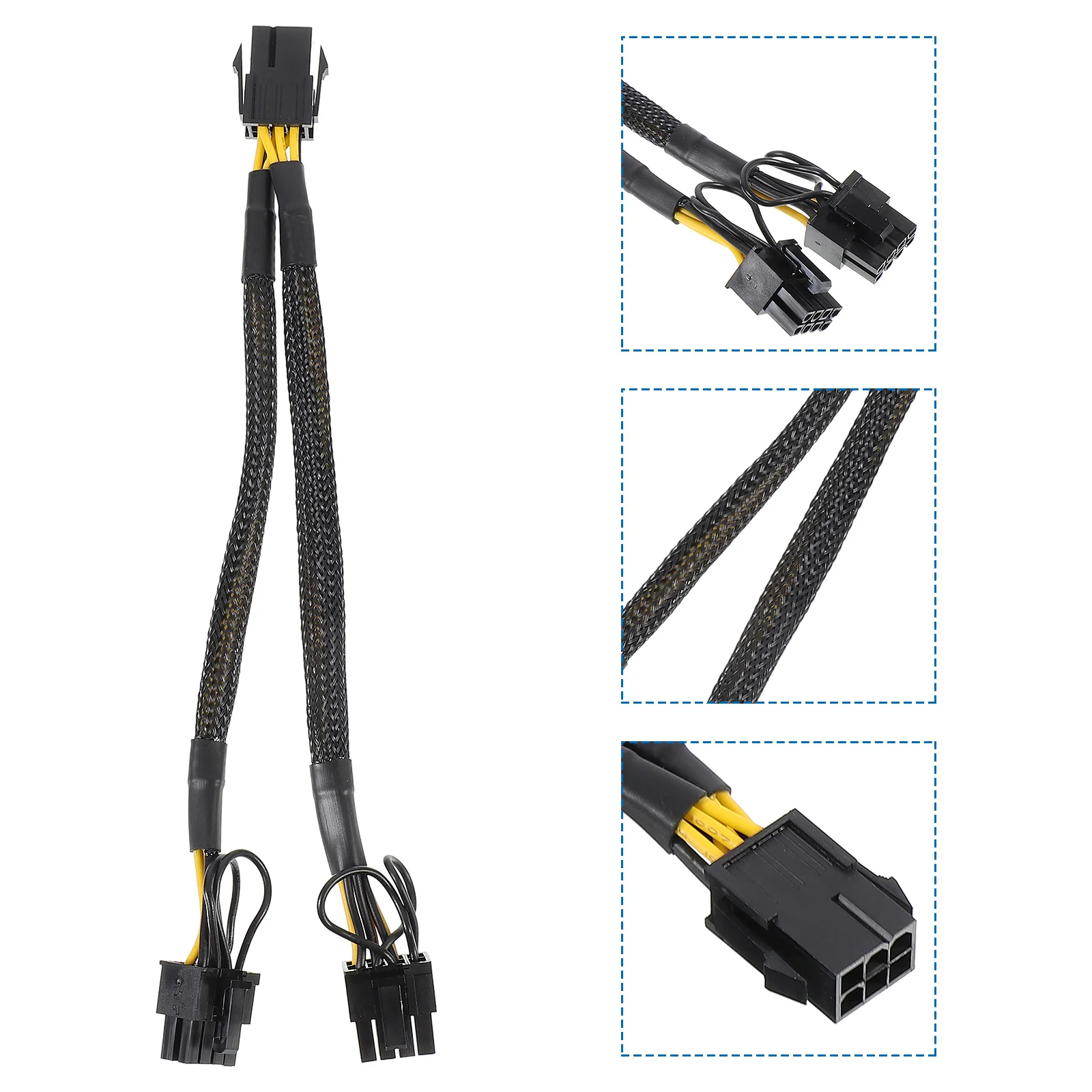 

6 Pin Dual 8 Pin Pcie Adapter Cable Gpu Supply For Graphics Splitter Power Cord Cards Extension Splitter Power Cord