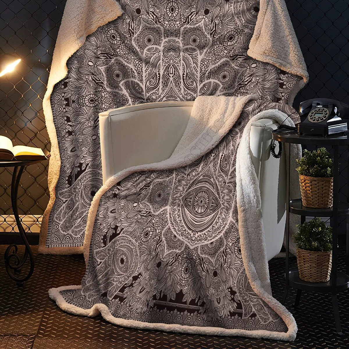 

Hamsa Soft And Warm Blanket Sherpa Blanket on Beds Animal Throw Blanket for Kids Adult Bedspread 3D Printed Sofa Cover