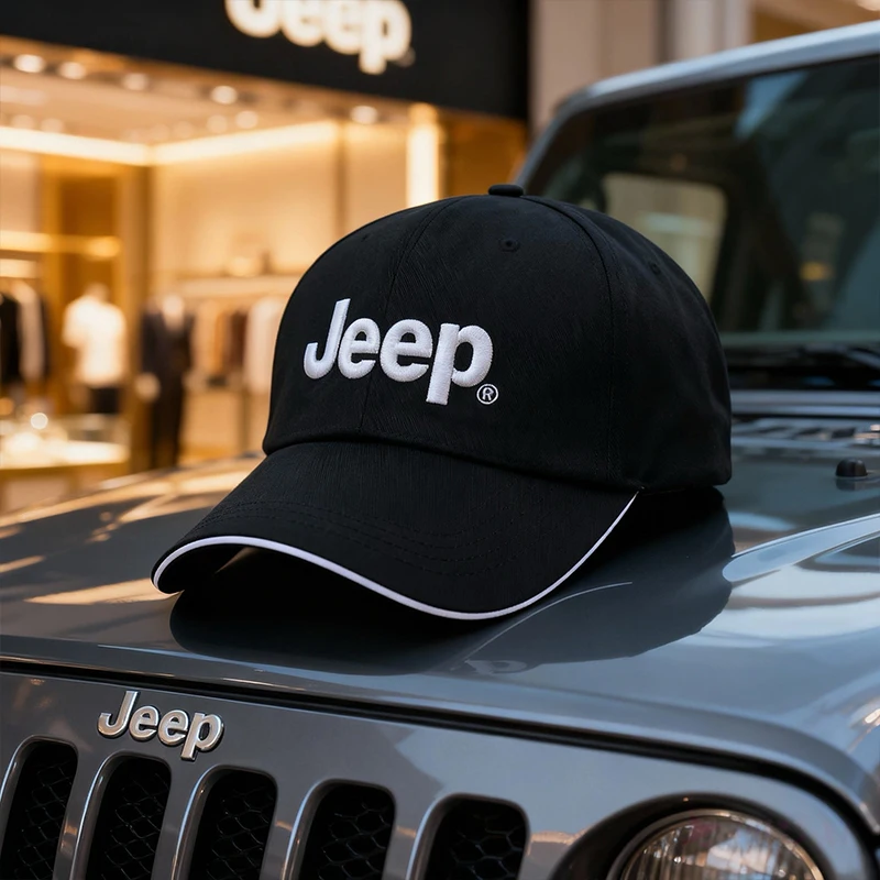 

Jeep Car Logo Hat Adjustable Baseball Cap Spring Summer Men Women Sports Hats For Jeep Wrangler Grand Cherokee Avenger Compass