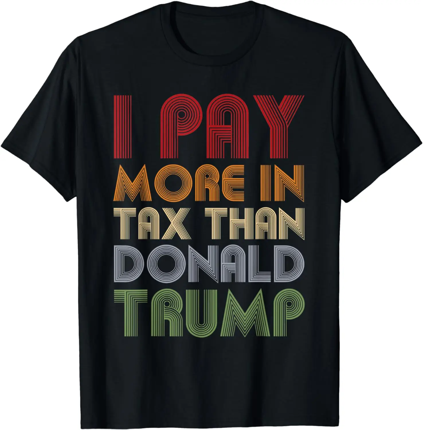 I Pay More in Tax Than Donald Trump Funny Pro Biden T-Shirt Funny Clothes  Vintage T Shirt  Men Clothing  Streetwear