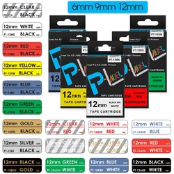 18色6/9/12mm for cioラベルxr12we xr9we xr6weラベルマシンの交換用リボンKL-120 KL-60 KL-820