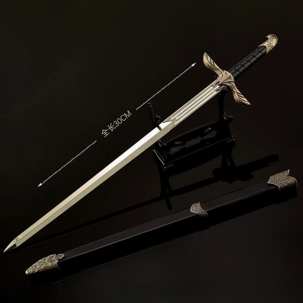 30 cm Assassin Game Perifere Zwaard van De Altai Wapen Middeleeuwse Midden-aarde Metalen Katana Samurai Zwaard Ornamenten Ambachten Geschenken