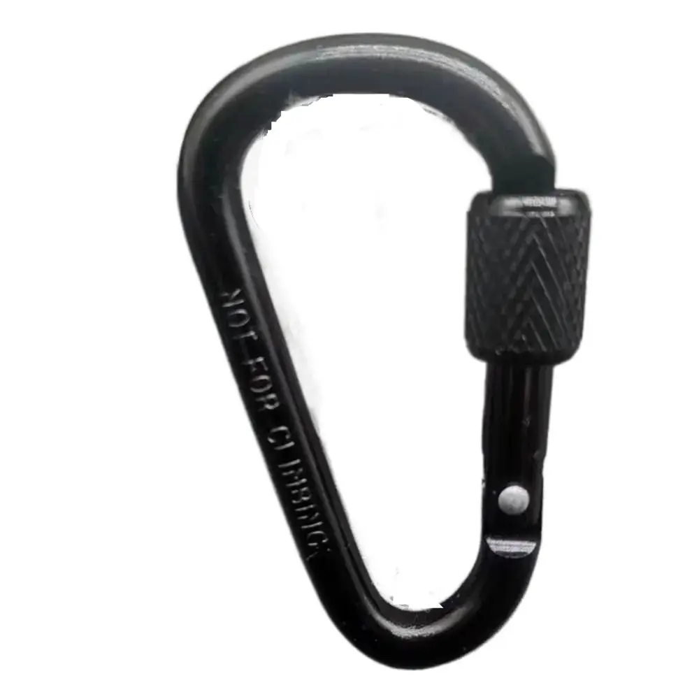 

D-shape Quick Release Carabiner Aluminum Alloy Electrophoresis D Type Carabiner Sturdy Safe Outdoor Sports Buckle Fishing