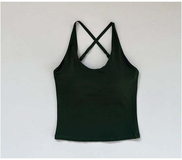 Neuer schmal geschnittener Schultergurt, hängender Nackengurt, schöner Rücken-Sporttop, Damen-Einteiler-Fixier-Yoga-Top, Fitness-BH – Detail 20