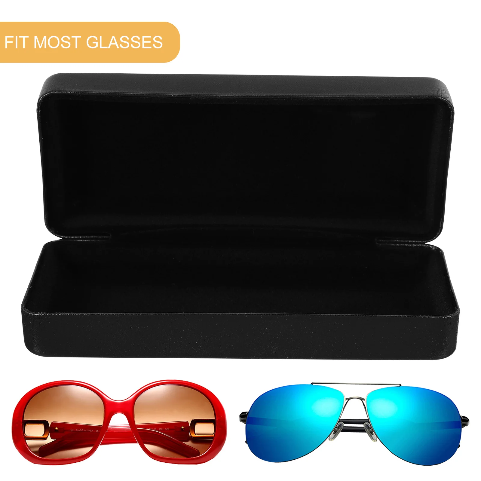 

1pc Glasses Storage Smooth Pu Eyeglasses Case For Sunglasses Eyeglasses Box Phones Jewelry Portable Protector Holder Durable