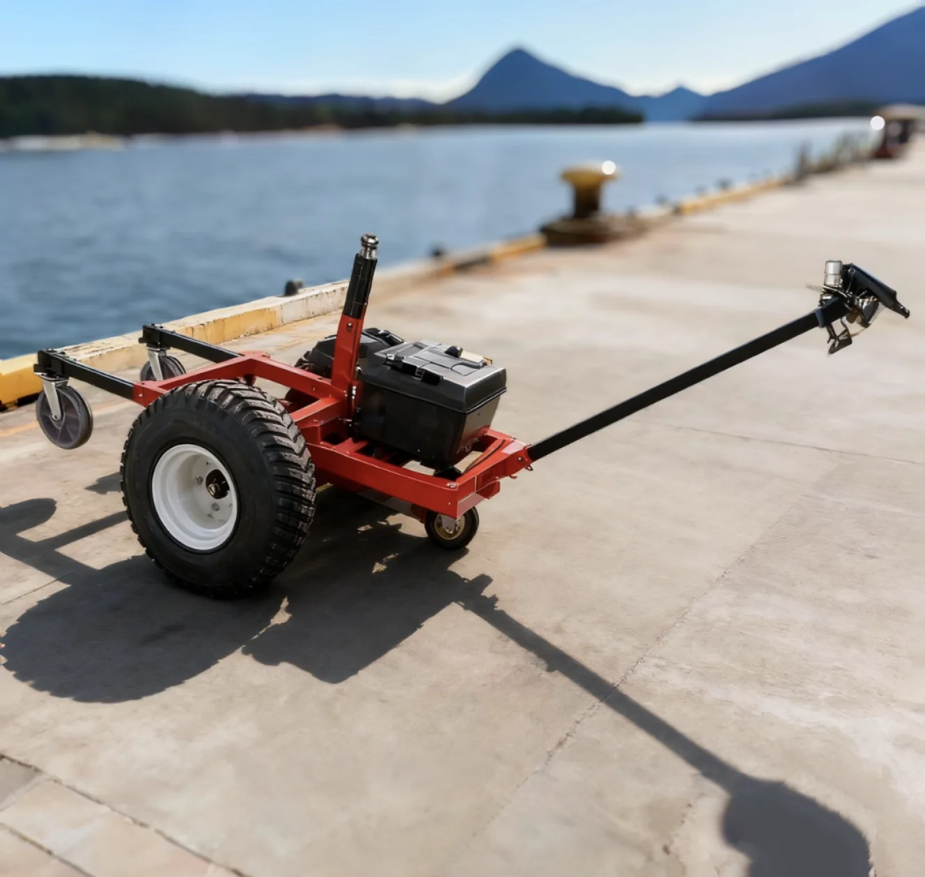 محرك مقطورة كهربائية دوللي سعة 7000 رطل مع محرك قابل للتعديل شديد التحمل 2 بوصة لتحريك مقطورة قافلة التخييم #4