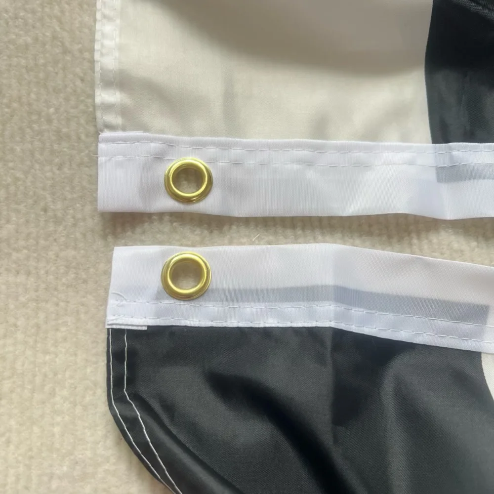 YI XIN Bandera F1 de carreras, poliéster resistente blanco y negro