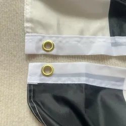 YI XIN Bandera F1 de carreras, poliéster resistente blanco y negro