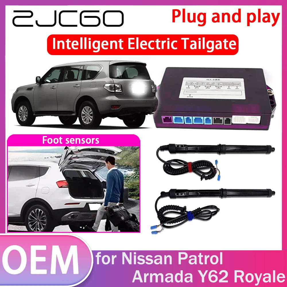 ZJCGO Electric Tailgate Lift Drive Trunk Opening Tail Gate Lift Soft Close for Nissan Patrol Armada Y62 Royale 2010~2022