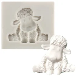 Sheep Resin Silicone Mold Animals Birthday Party Chocolate Fondant Moulds Cake Decorating Tools Cupcake Topper Clay Candy Molds