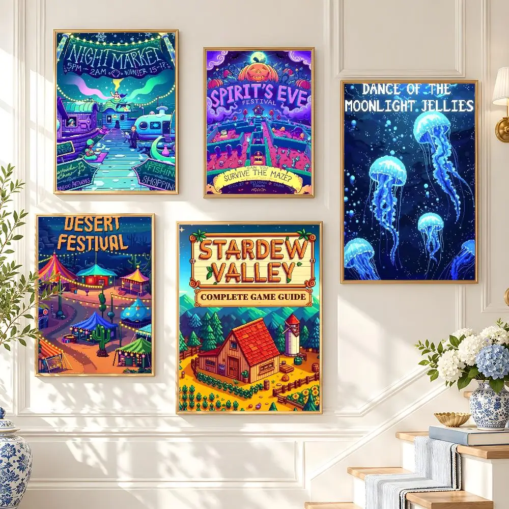 game Stardew Valley Poster Poster HD Frameless Preppy Style Wall Art Home Decor For Living Room Bedroom Gift