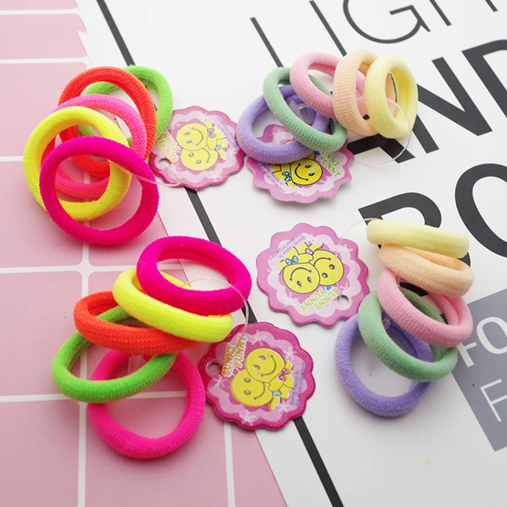 

20Pcs Colorful Towel Ring Hair Ties for Baby Girls Seamless Elastic Bands Soft Stretchy Ponytail Holders for Toddlers Kids