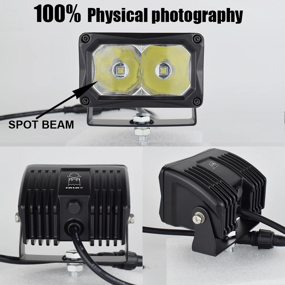 LED Pods LED Driving Lights 3.5 Inch 60W LED Spot Lights Off Road Backup Fog Spotlights Ditch Light 2 Pack for Motorcycle Truck