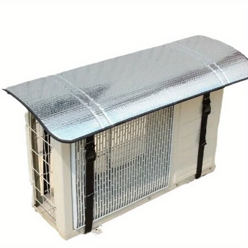 1pc Waterproof Aluminum Film Cover for Air Conditioner - Protects from Sun and Saves Power