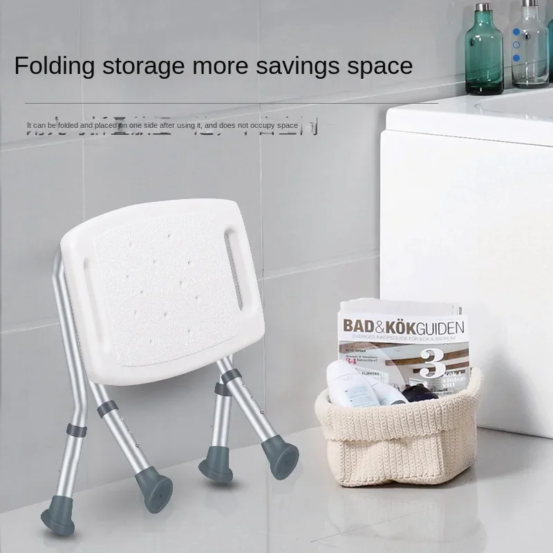 Foldable Shower Chair for Elderly - Anti-Skid, Comfortable Bath Seat for Pregnant Women, Secure and Safe Bathing Solution