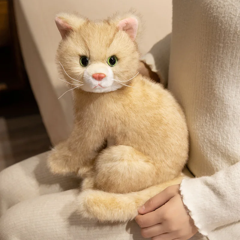 

New Stuffed Siame Cats Plush Toy 26cm Simulation American Shorthair Cute Cat Pet Toys Realistic Home Decor Birthday Gift