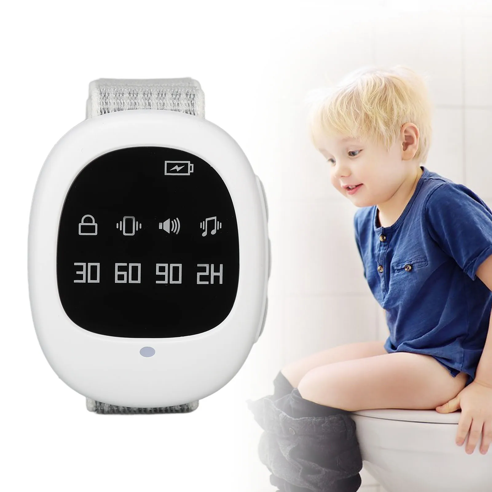 Light Bedwetting Alarm Vibration Timer Setting Musical Wireless Potty Training Alarm for Elderly Adults Children