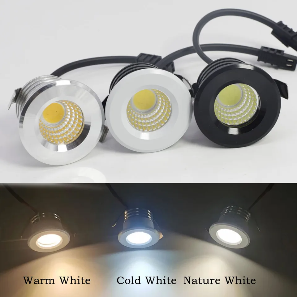 JOYINLED Pack 10 Mini Spots LED Encastrables 3W Chrome - Blanc Froid 6000K Non Dimmable