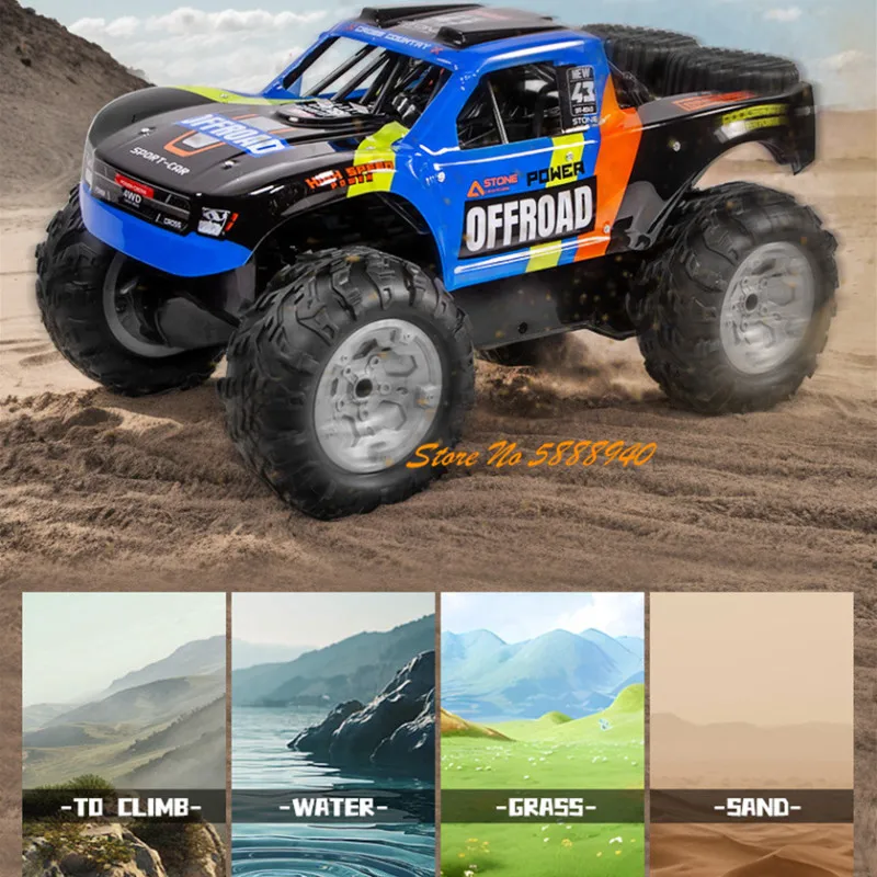 1/14 большой грузовик-амфибия с дистанционным управлением 2,4G Water Land, двойной режим, 4WD, внедорожный альпинистский водонепроницаемый радиоуправляемый автомобиль, модель грузовика