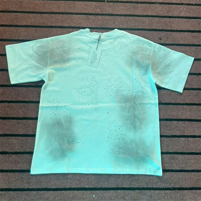 تي شيرت رجالي كبير الحجم من White VALLEY للرجال والنساء 1:1 أفضل جودة مطبوع عليه حفر ساخن من القطن الخالص تي شيرت علوي للسيدات #3