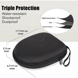 Bluetooth Headset Earphone Hard Case for Sony Headphones Storage Bag Case Portable Travel Shockproof Earbuds Carrying Pouch Bag