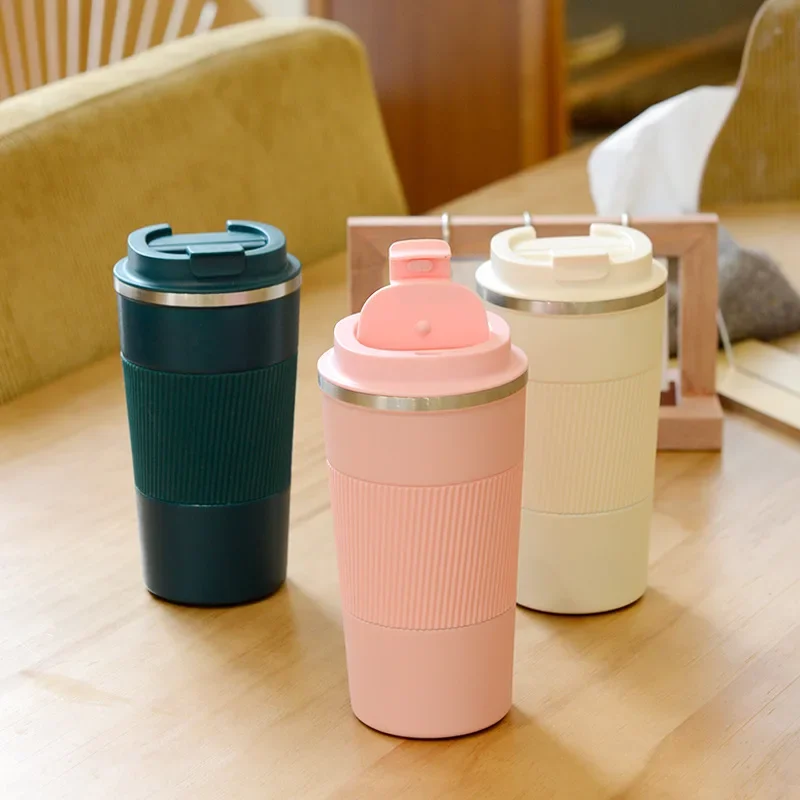 380ml 510ml Stainless Steel Coffee Cup Thermal Mug Garrafa Termica Cafe Copo Termico Caneca Non-slip Travel Car Insulated Bottle