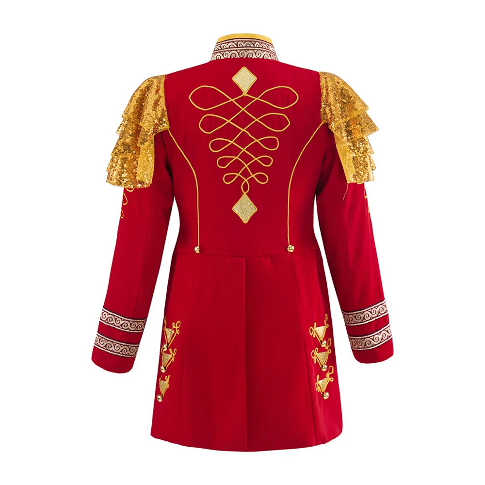 

Women Medieval Soldier Punk Braiding Hussar Officers Jacket Historical American Civil War Court Formal Costume