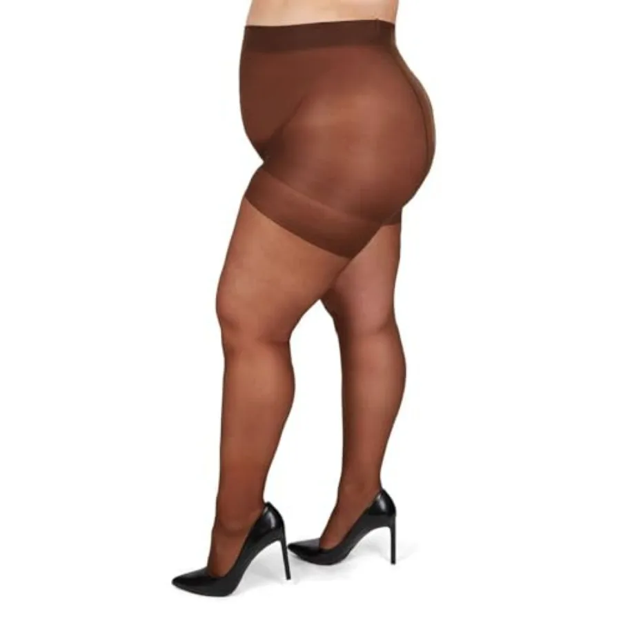 

MeMoi Plus Size Curvy Control Top Pantyhose for Women, Comfortable Silky Sheer Pantyhose, Lightweight Womens Stockings
