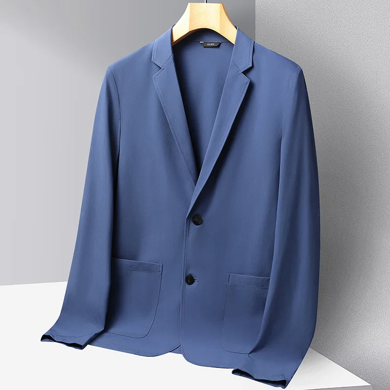 

Sun Protection Blazers Solid Blazer Men Suits Long Sleeve Single Breasted Cardigan Long Sleeve Pockets Outerwear Casual 2026