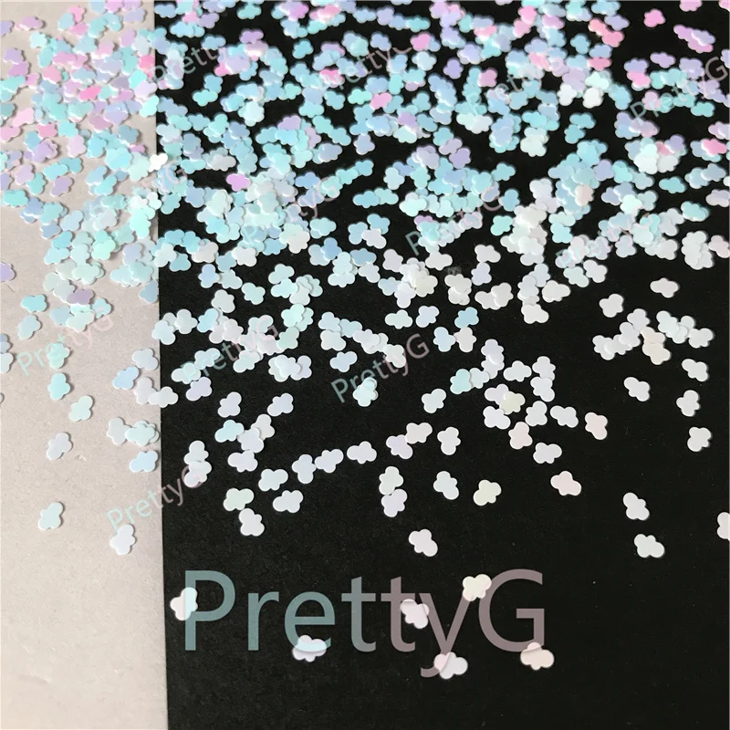 PrettyG 1 Box 3MM Cloud Shape Pearl Iridescent Glitter Sequins for Resin DIY Making Art Craft Nail Makeup Decoration Accessories