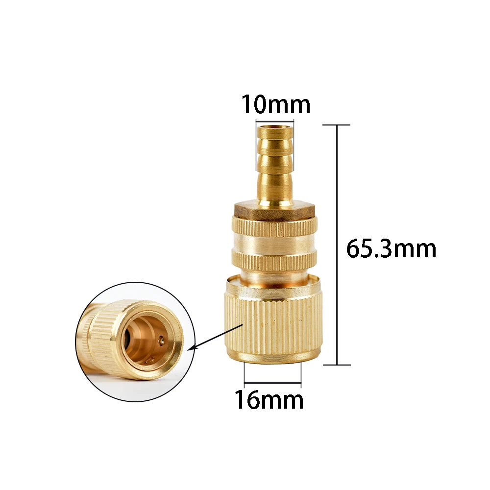 1PC wąż mosiężny montaż ID:6mm-25mm końcówka z króćcem do Qiuck Adapter złącza nawadnianie ogrodu narzędzia do łączenia rur