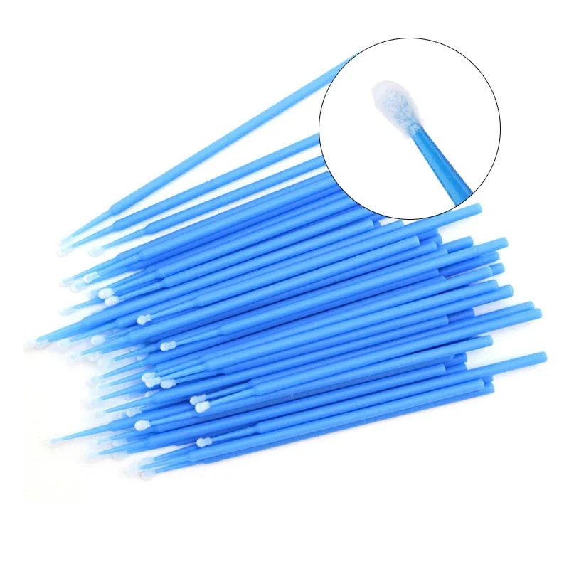 100 PCS/Box  Microbrushes Cotton Swabs  Makeup Brushes Swab Disposable Individual Eyelashes Brushes Mascara Wands Applicators