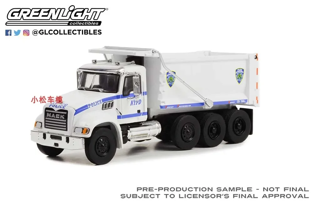 1: 64 S.D16-2019 Mack Granite Dump Truck  Diecast Metal Alloy Model Car Toys For  Gift Collection