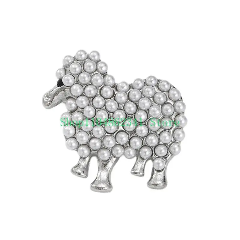 652F Animal Brooch Pin with Sheep Detail, 3 Zinc Alloy Lapel Accent for Coats, Jackets and Outfit Styling Use