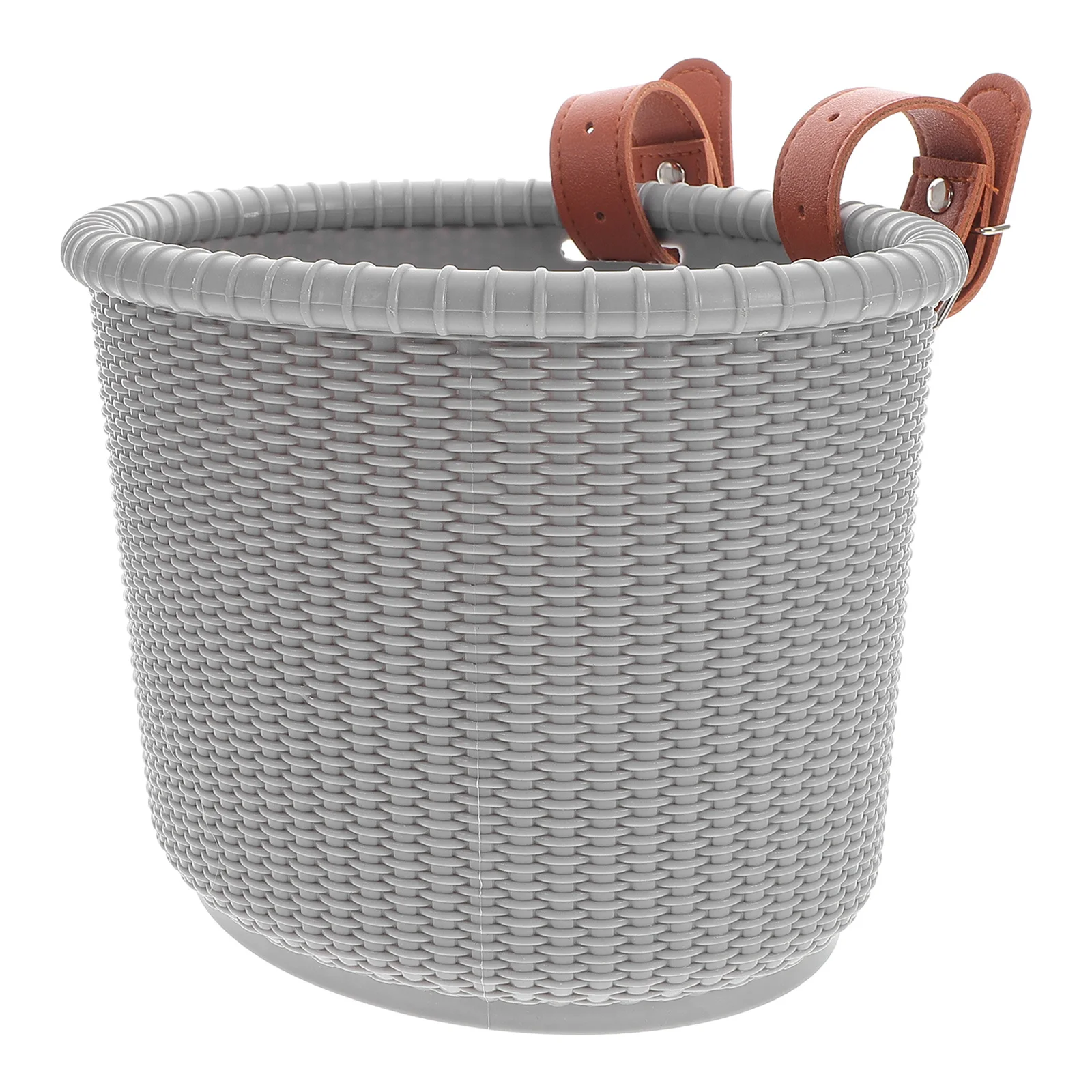 

Bicycle Front Basket Kids Cycling Storage Scooter Stroller Durable Plastic Design Installation Straps Modern Appearance Bike