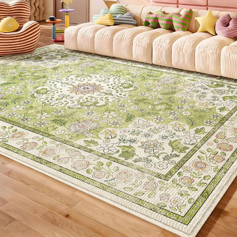 Bohemian Style Rugs for Living Room Fashion Dopamine Home Decoration Sofa Coffee Table Floor Mat Washable Easy Clean Soft Carpet
