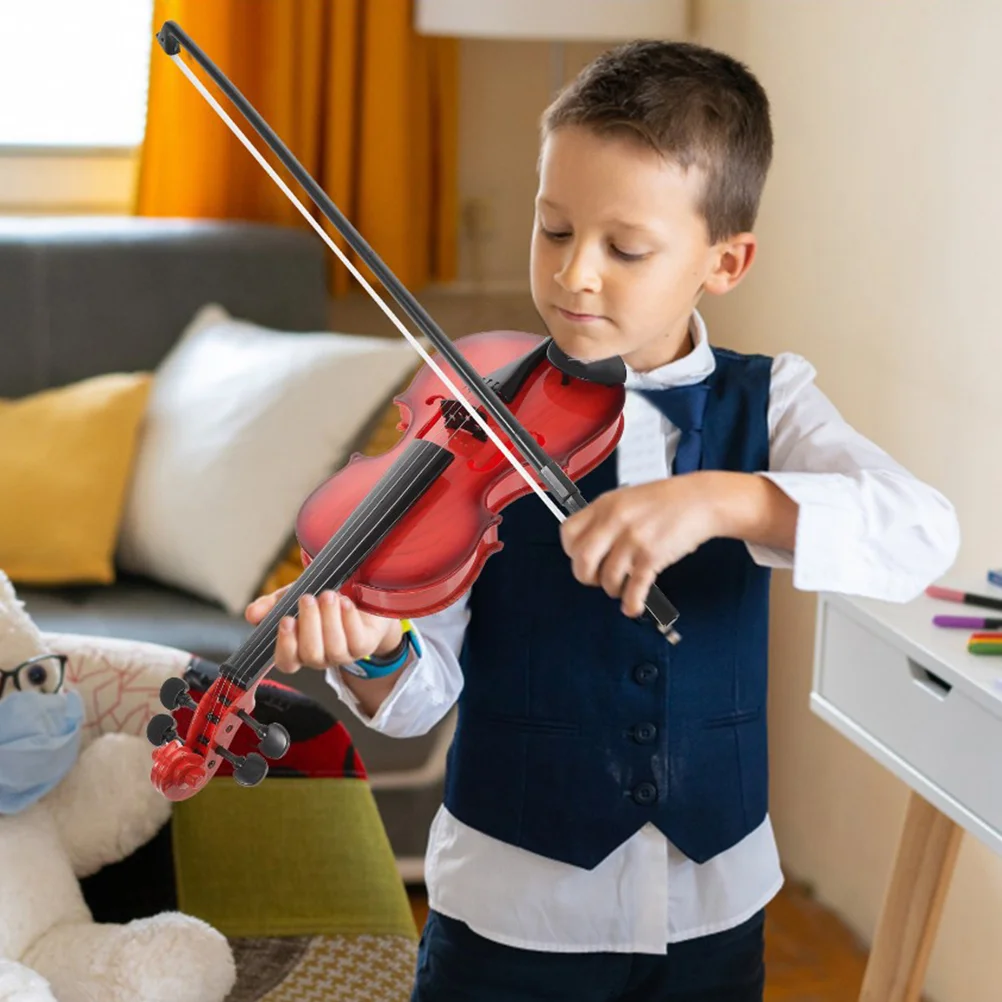 

Kid Violin Plaything Plastic Ornament Decorative Performance Adornment Musical Toy Simulated Exquisite Desktop