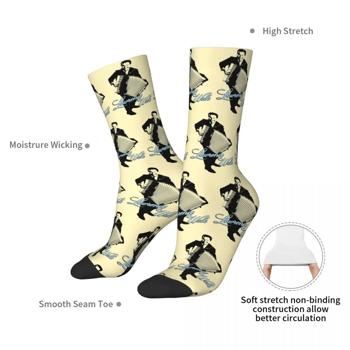 Lawrence Welk Champagne Warrior Socks Harajuku Sweat Absorbing Stockings All Season Long Socks Accessories for Unisex Gifts