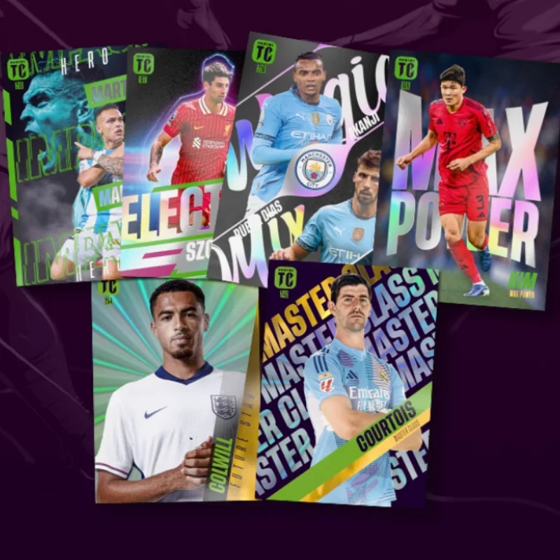 Nuevo Panini 2025 365 tarjetas coleccionables Fifa tarjeta dorada brillante tarjeta de firma fútbol niños regalos de vacaciones refracción Flash caja ciega