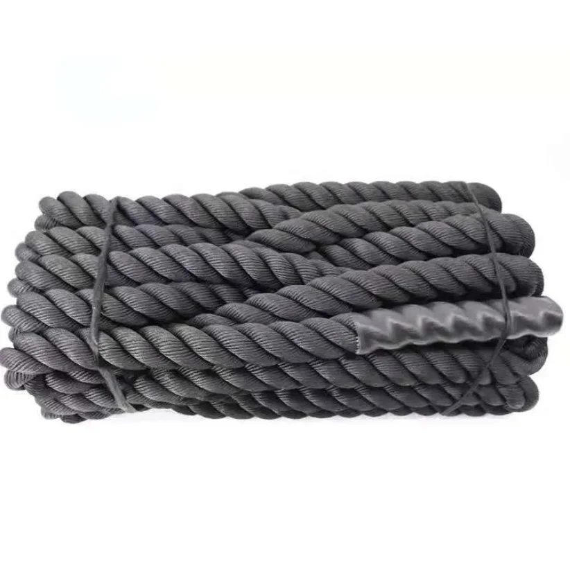 9m 12m 15m Black Nylon Workout Gym Climbing  Ropes Fitness Rope