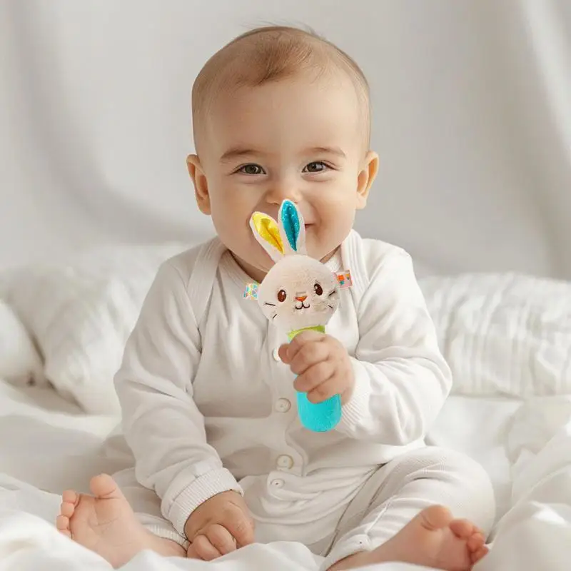 Soft Rattle ของเล่นสําหรับทารกตุ๊กตาสัตว์มือ Rattles การ์ตูนสัตว์ Rattles Sensory ของเล่นเพื่อการศึกษา Early สําหรับ 3-5 ปี