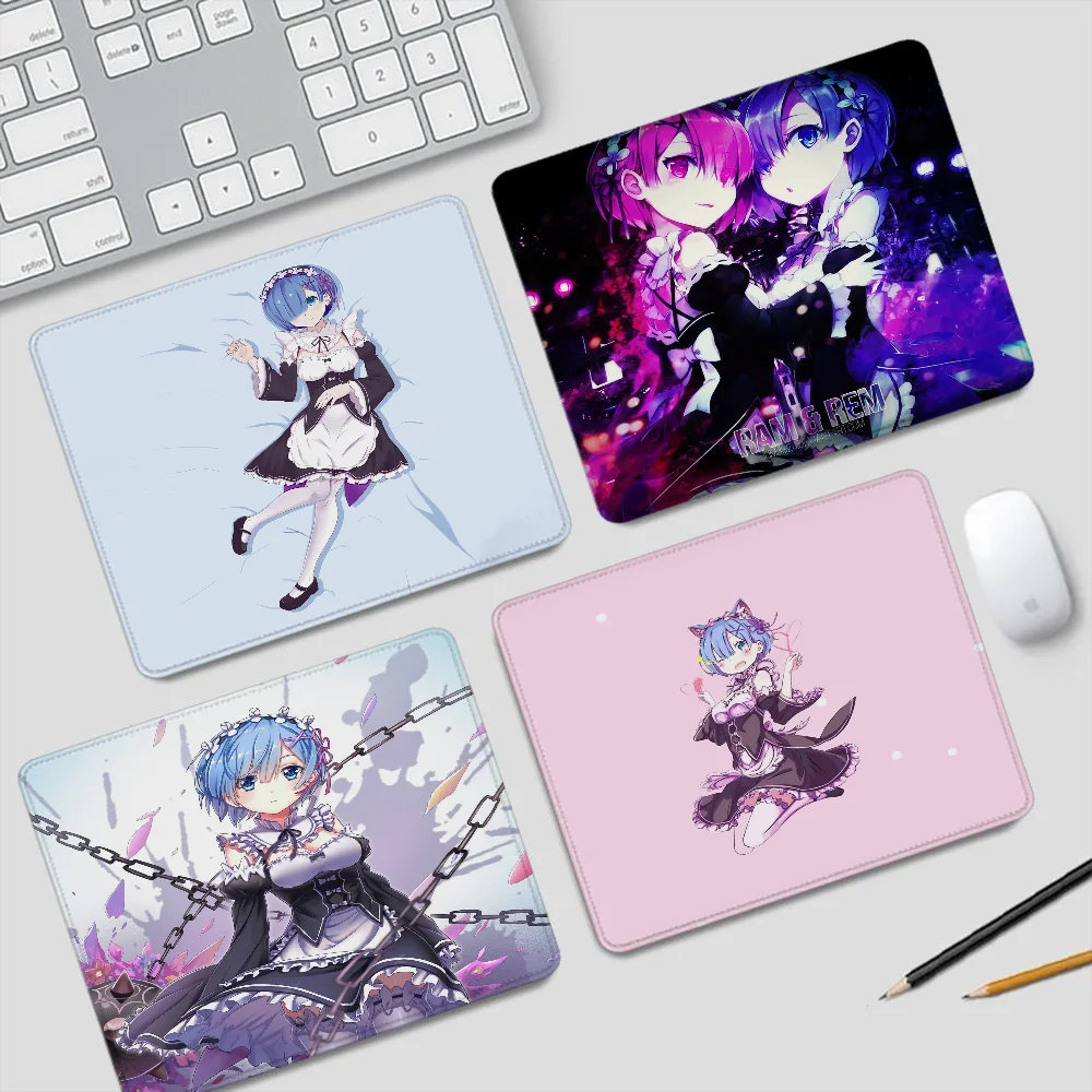 

Desk Pad for Computer Mouse Re Zero Rem Lem Emilia Gaming Accessories Office Rug Mousepad Gamer Offices Mat Mats Anime Gadgets