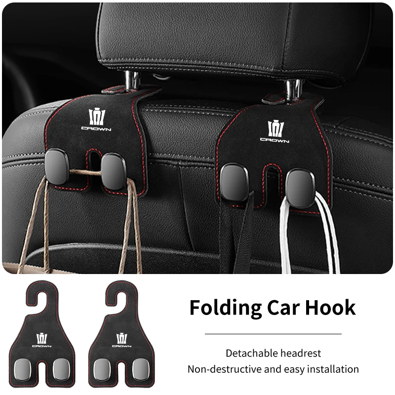 2 في 1 سيارة هوك المقعد الخلفي الخلفي HooksHolder تخزين اكسسوارات السيارات الداخلية لتويوتا كراون كورولا يارس L أوريس C-HR هايلكس Vi #2