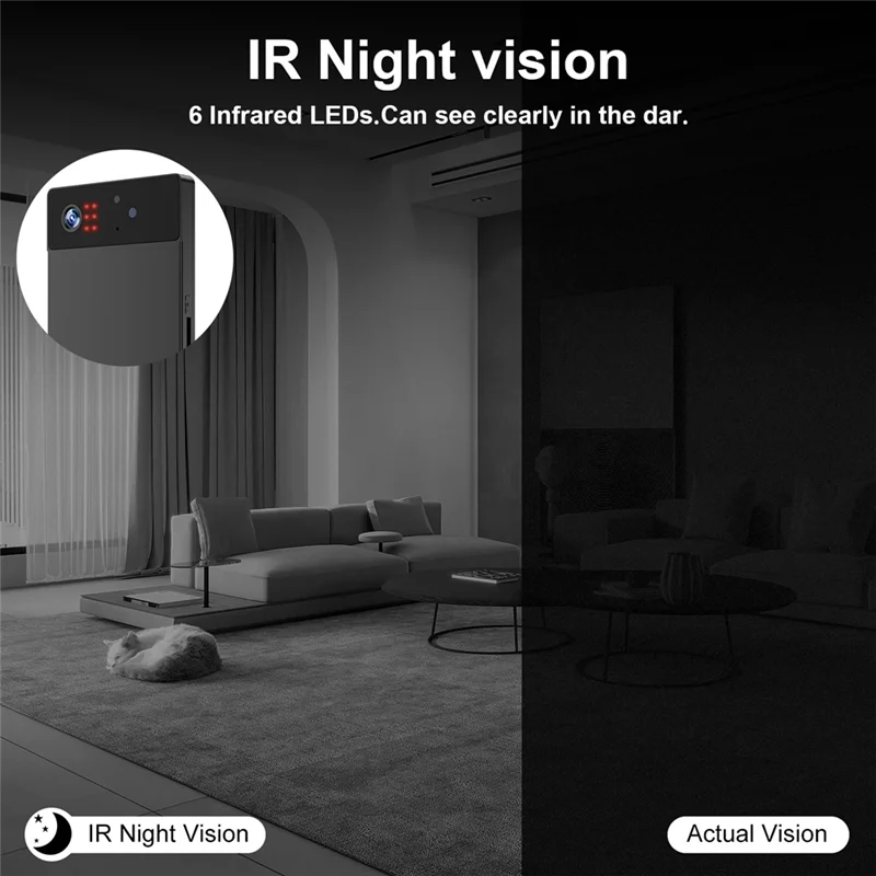 미니 홈 보안 카메라 무선 HD 1080P - 나이트 비전, 개인 모니터링 Wi-Fi 카메라