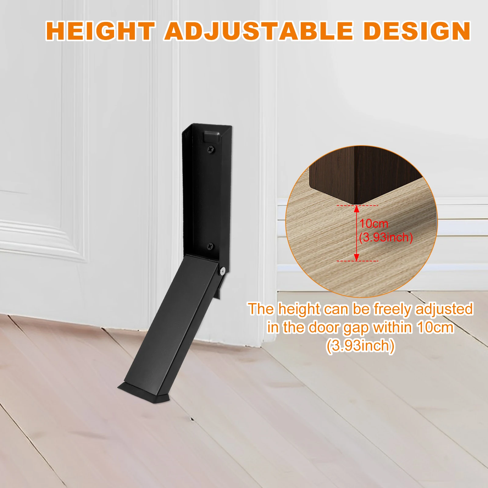 Door Stoppers Pedal Kick Down,Floor Door Stops Self Adhesive, Door Block No Drilling, Door Stoppers Stainless Steel Anti-Slip