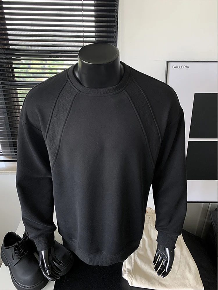 

Мужская толстовка большого размера с круглым вырезом, свободного кроя, с длинными рукавами, в стиле пэчворк, для пар, осенняя, модная, удобная, с капюшоном