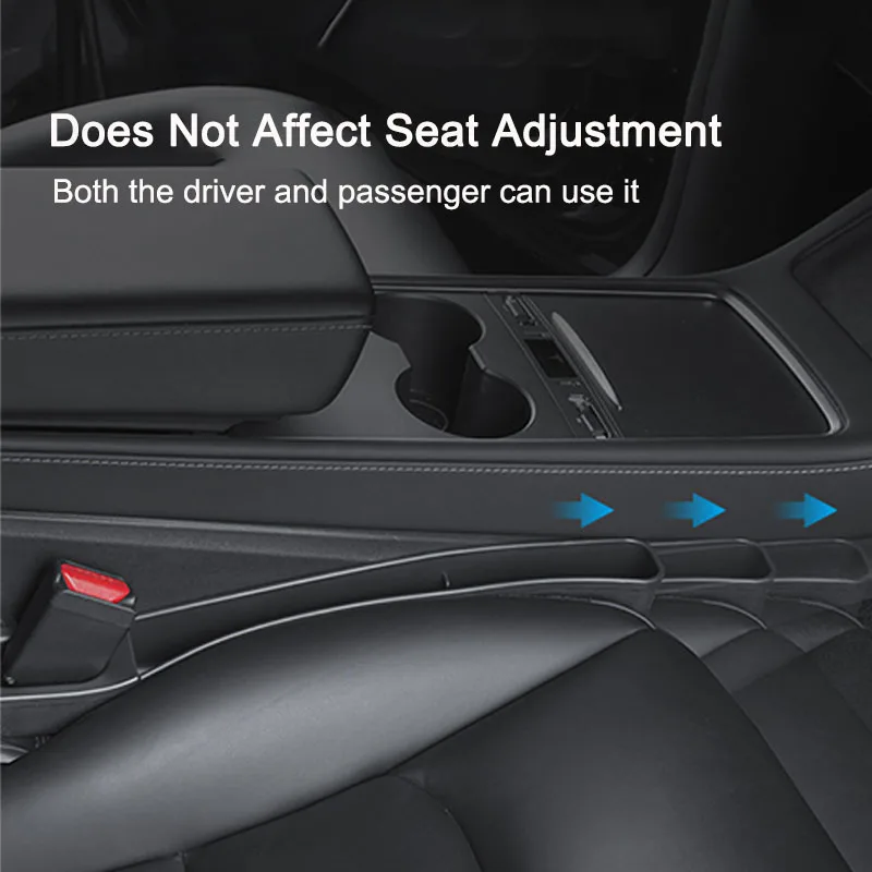 1Pair Car Seat Gap Filler For Tesla Model Y 3 2024 Leak-proof Side Seam Strip Car Storage Decor for tesla model 3 accessories