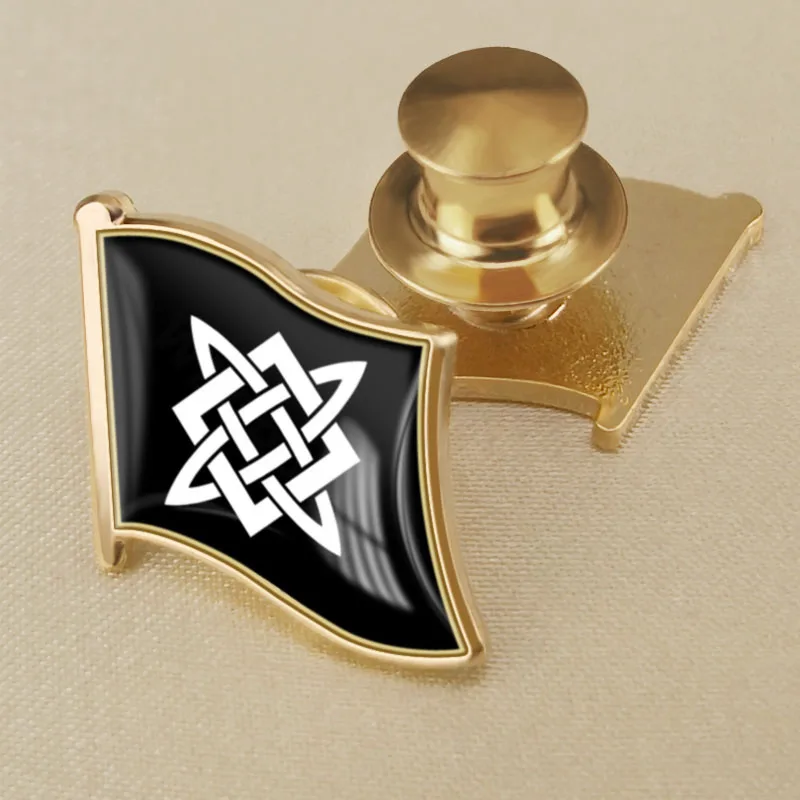 Svarogs Slavic Star Symbol Flag Brooch/Badges/Lapel Pins